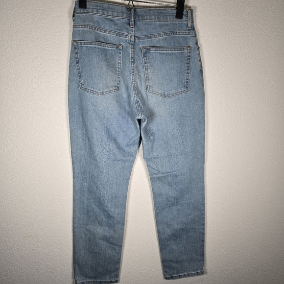 Everlane Women's Size 27 Ankle High Waist Straight Leg Jeans Light Blue Wash - Picture 6 of 7